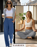 Neer 3 Pack Women's Cotton Lounge High-Waisted Pants - Style 17