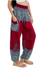 Joob Boho Pants For Women Hippie Harem Women's Yoga – Comfy - Red