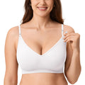 Women's Momanda Seamless for Breastfeeding Snow White Medium Nursing Bra
