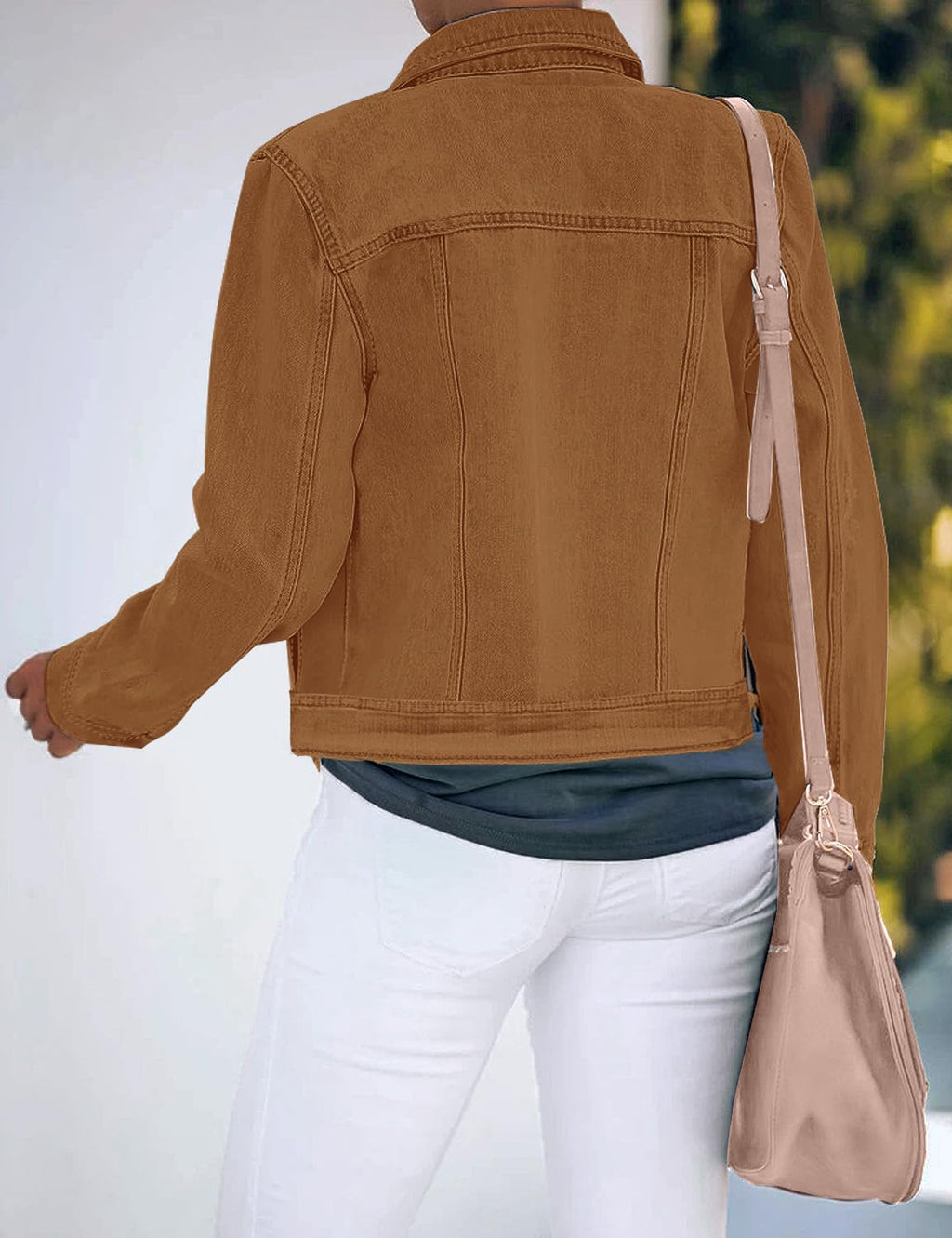 Luvamia Denim Jacket For Women Women's Jean Concert Outfits - Brown