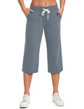 Specialmagic Women's Capri Pants Cotton Sweatpants Quicksilver S
