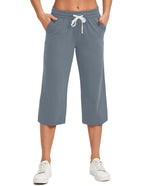 Specialmagic Women's Capri Pants Cotton Sweatpants Quicksilver S