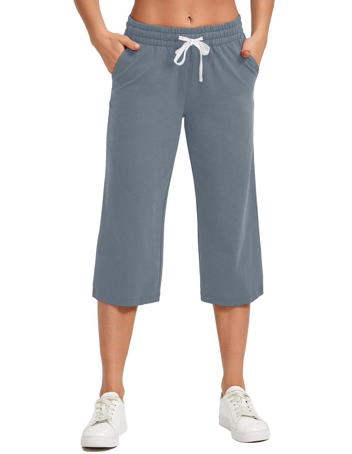Specialmagic Women's Capri Pants Cotton Sweatpants Quicksilver S