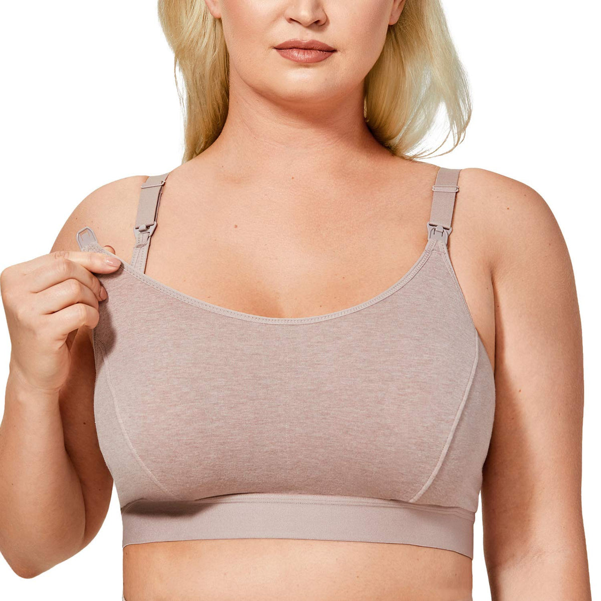 Women's Gratlin Cotton for Breastfeeding Cameo Gray Xx-large Nursing Bra