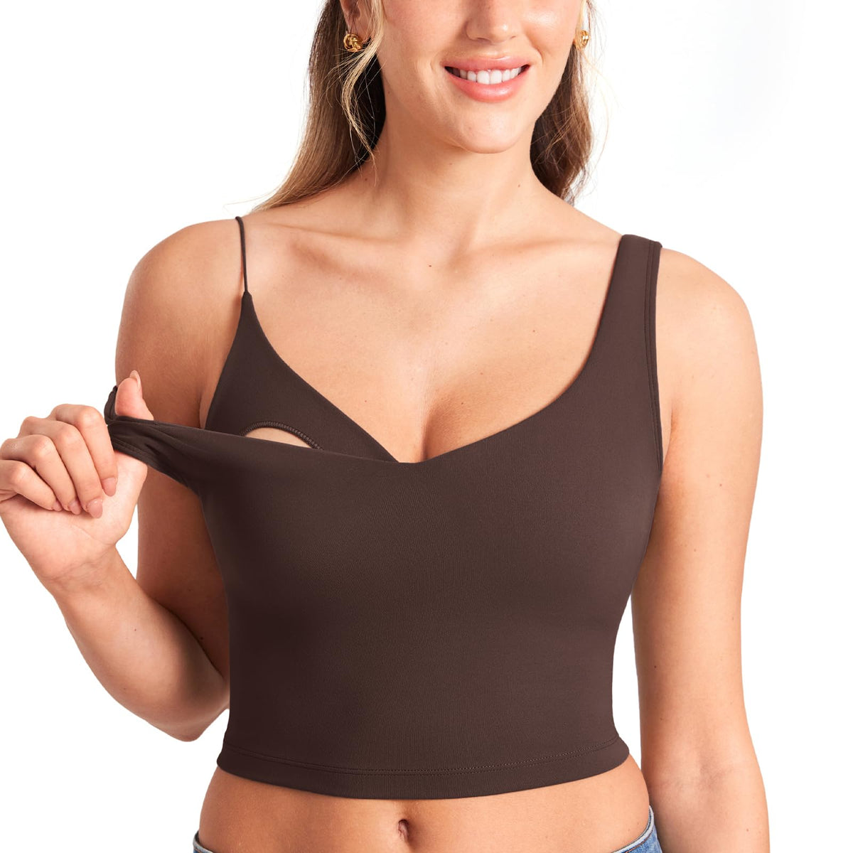 Women's Momanda Longline Sports Elegant Fudge Brown X-large Nursing Bra