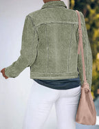 Luvamia Jean Jackets For Women Trendy Ladies Denim Jacket - Calliste Green
