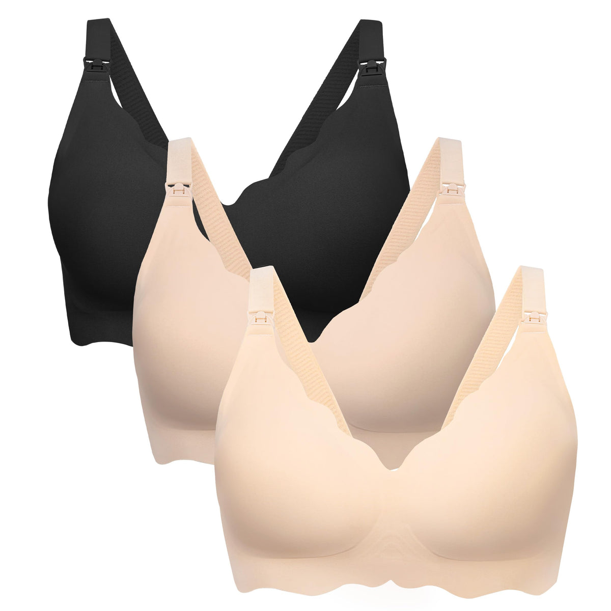 Women's Angelhood for Breastfeeding 3 Pack Seamless Nursing Bra