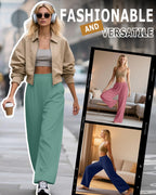 Huukeay 3 Pack Women's Lounge Pants Cozy Sweatpants Medium Pink Gray