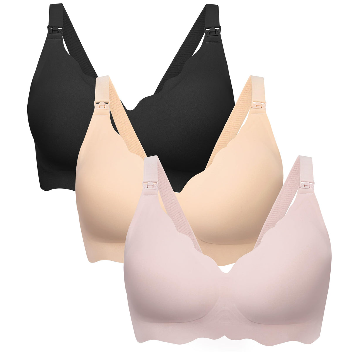 Women's Angelhood for Breastfeeding 3 Pack Seamless Nursing Bra