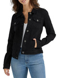 Wrangler Authentics Women's Stretch Denim Jacket, Black, X-small