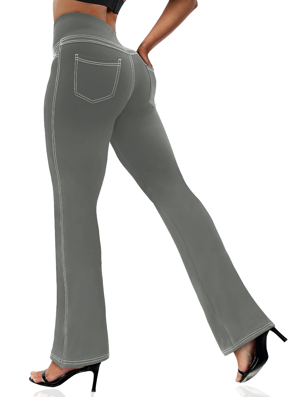 Vooveeya Women's Bootcut Leggings Bootleg Yoga Pants - Style 254