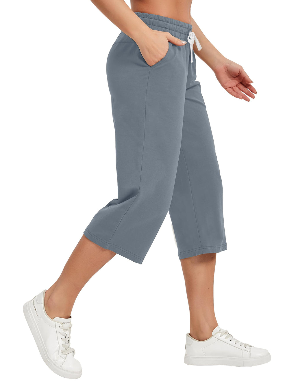 Specialmagic Women's Capri Pants Cotton Sweatpants Quicksilver S