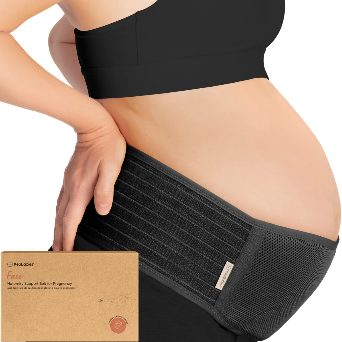 Keababies Pregnancy Belly Bands for Pregnant Women's,1pk(midnight Black, 2xl) Intimates