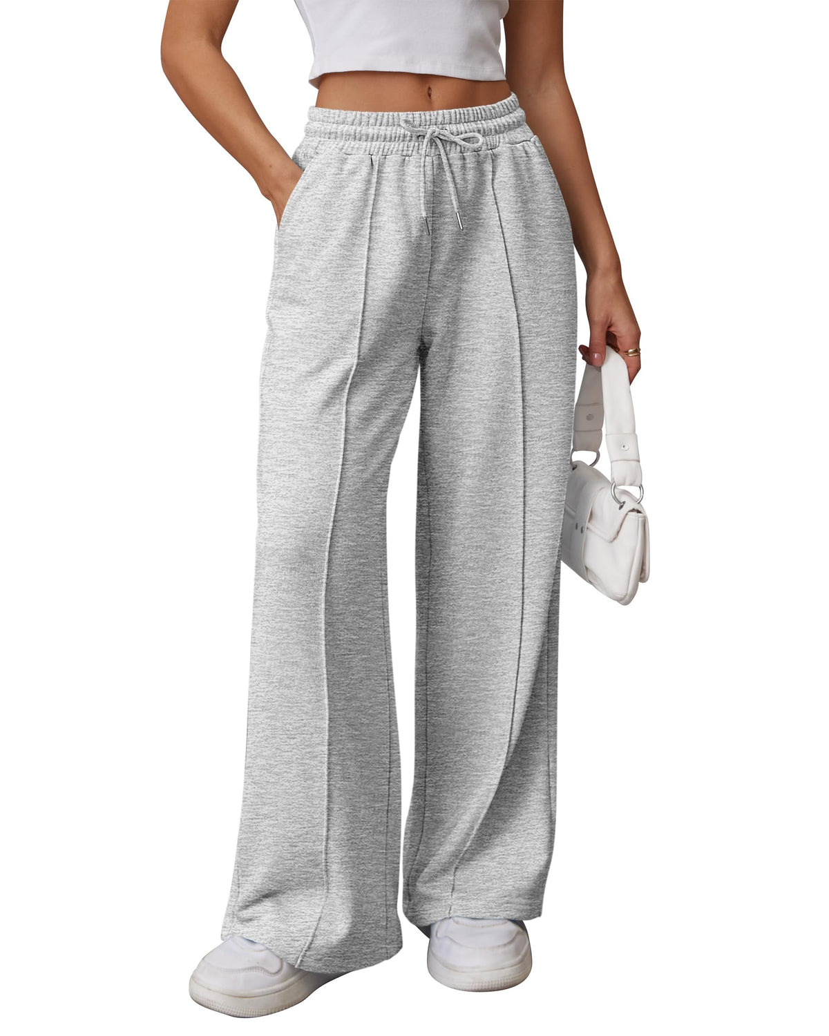 Athmile Women's Wide-Leg Sweatpants High-Waisted Baggy - Size XX-Large