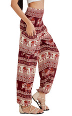 Joob Boho Pants For Women Hippie Harem Women's Yoga – Comfy - Crimson