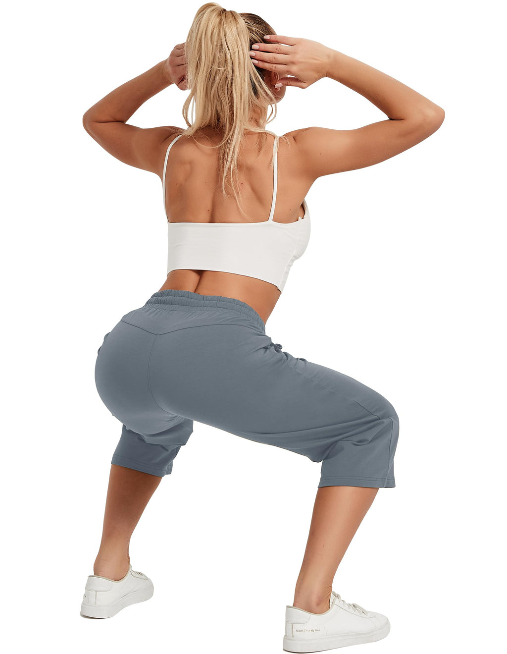 Specialmagic Women's Capri Pants Cotton Sweatpants Quicksilver S