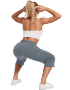 Specialmagic Women's Capri Pants Cotton Sweatpants Quicksilver S