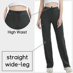 Qbk High-Rise Yoga Scrub Pants Women Straight Wide-Leg - Style 22