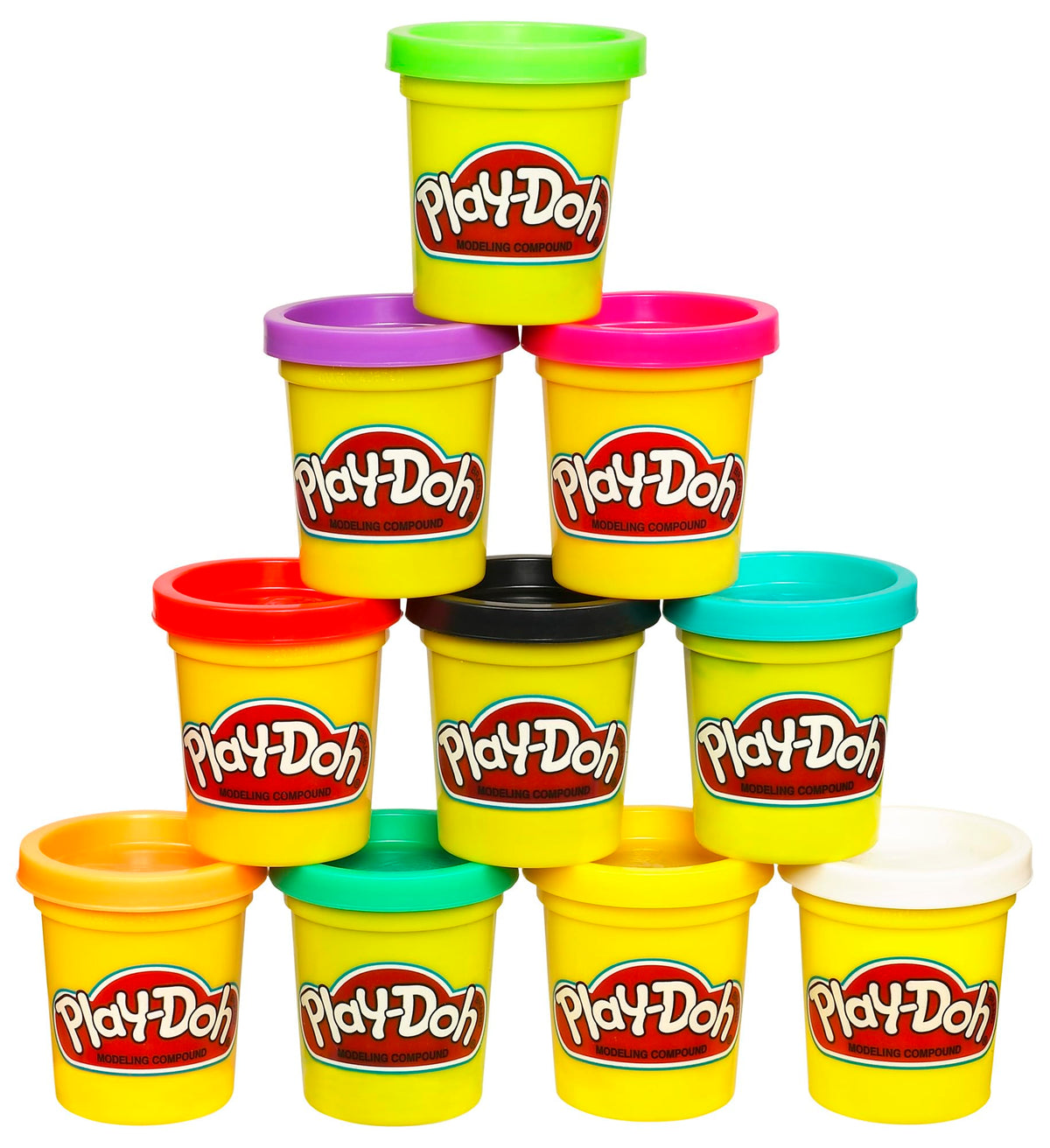 Play Doh Modeling Compound 10-Pack Case of Assorted Colors, Non-Toxic 2 oz. Cans, Back to School Gifts, Prizes, & Party Favors, Preschool Toys for Kids, Ages 2+ (Fanci Exclusive)