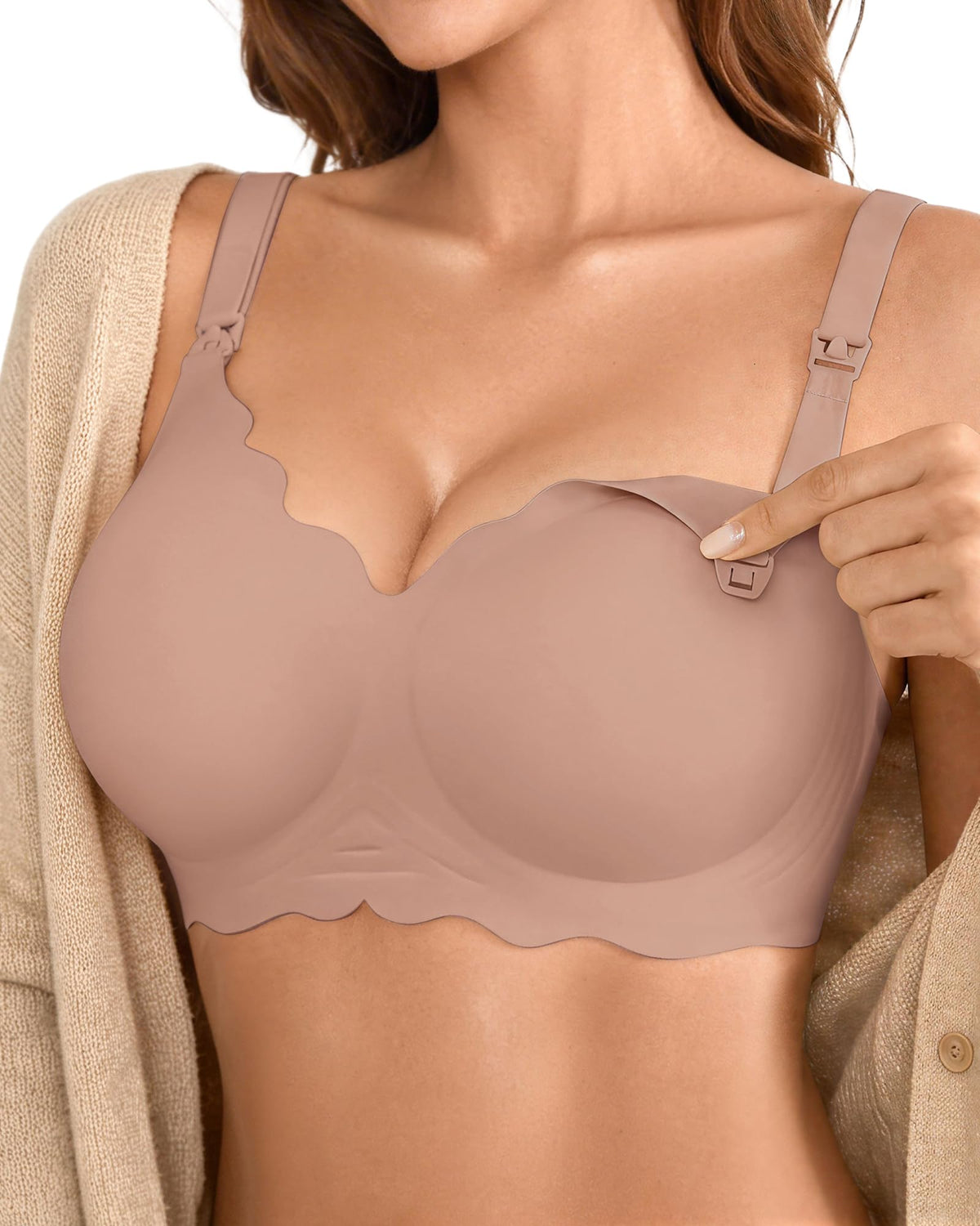 For Women's Breastfeeding Post Partum Essentials Jelly Pregnancy Pumping Breast Feeding Seamless Support Plus Size Supportive Wireless Sleep Padded