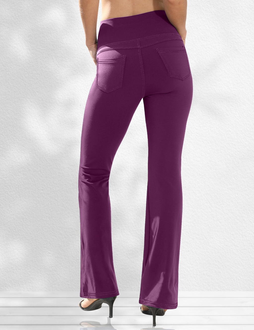 Vooveeya Women's Bootcut Leggings Bootleg Yoga Pants Flare - Style 4