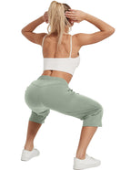 Specialmagic Women's Capri Pants Cotton Sweatpants Mint S