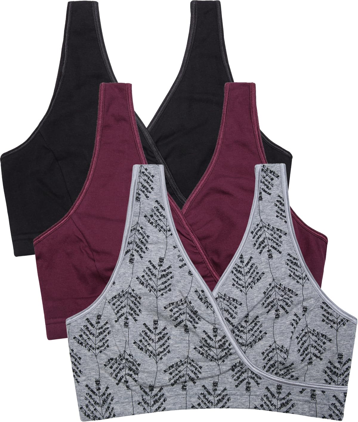 Women's Cakye 3 Pack for Sleep Cotton Breastfeeding (medium, Third Style) Nursing Bra
