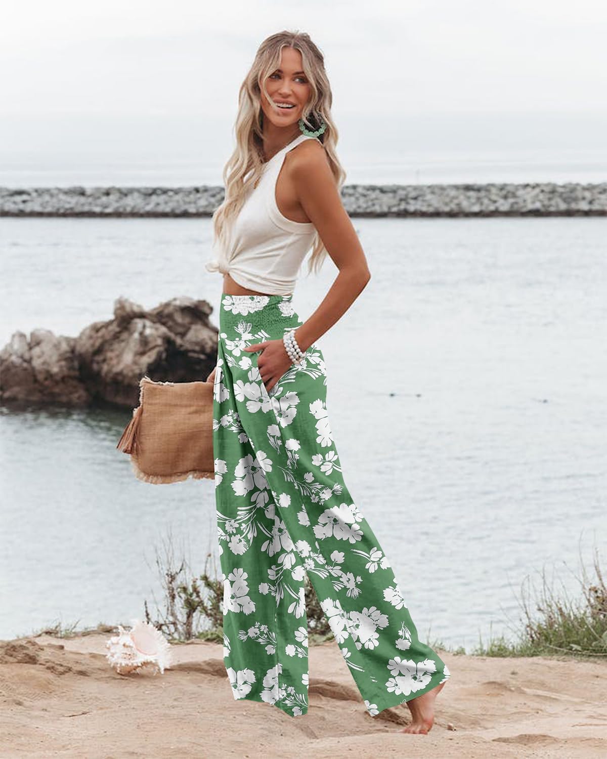 Angerella Pants For Women Women's Casual Loose Wide-Leg Cozy Palazzo