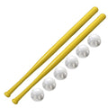 Wiffle 32' Bat and 3 Baseball Set Bundle