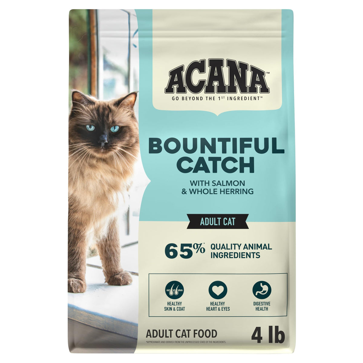 ACANA Dry Cat Food Bountiful Catch Salmon Catfish and Herring 4lb Bag