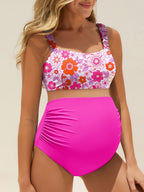 Women's Summer Mae Ribbed Maternity Bikini Swimsuit Two-piece Crop