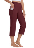 Willit Women's Yoga Capris Pants High-Waist Leggings Crop - Size 3X-Large