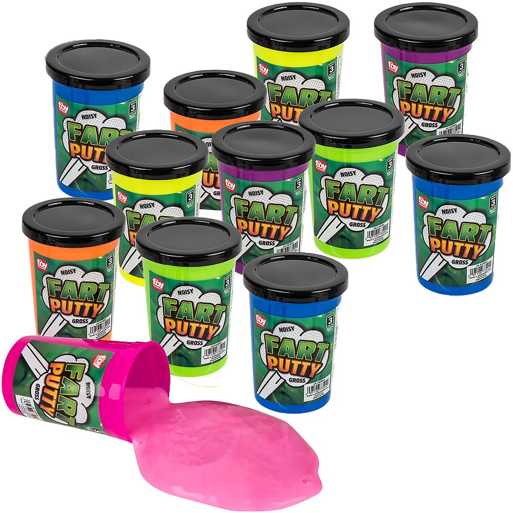 Rhode Island Novelty 3 Inch Fart Putty Assortment, 1 Dozen