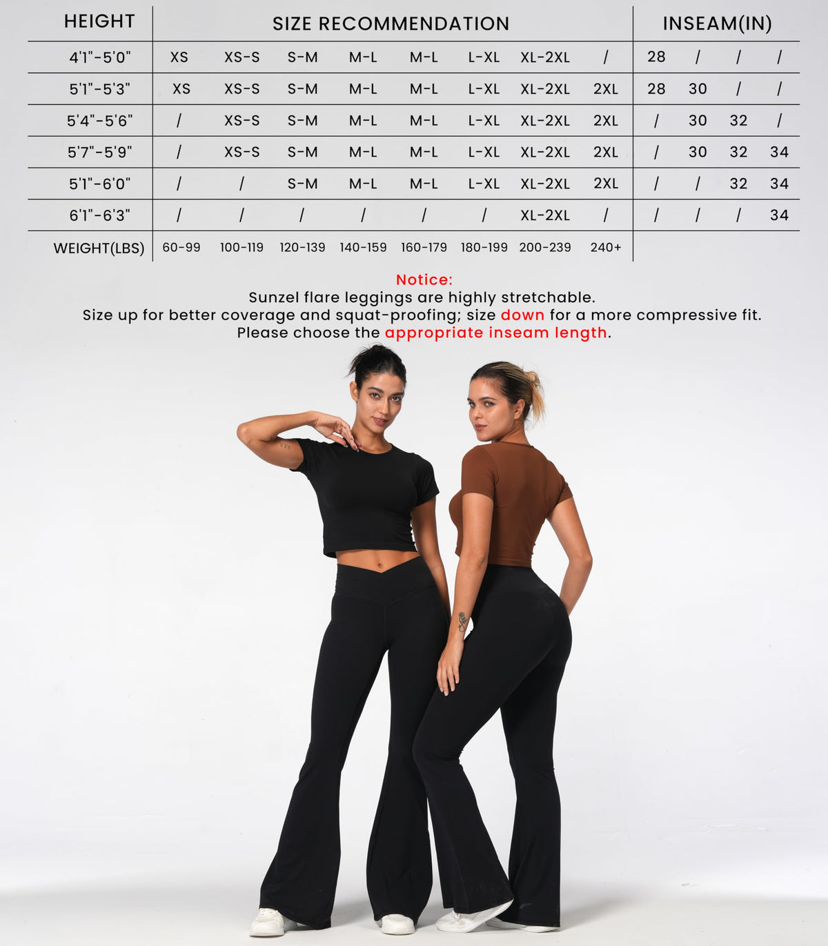 Women's Sunzel Flare Leggings Crossover Yoga Pants With - Style 47