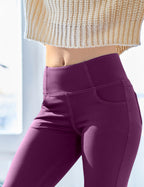 Vooveeya Women's Bootcut Leggings Bootleg Yoga Pants Flare - Style 4