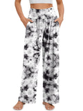 Gracyoga Women's Wide-Leg Yoga Pants Flowy Lounge - C-tiedyegrey
