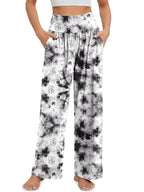 Gracyoga Women's Wide-Leg Yoga Pants Flowy Lounge - C-tiedyegrey