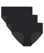 Under Armour Women's 3-pack Pure Stretch No Show Hipster Underwear, All-day Comfort Fit & Ultra-soft, Black Mesh Lace, Large