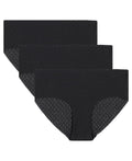 Under Armour Women's 3-pack Pure Stretch No Show Hipster Underwear, All-day Comfort Fit & Ultra-soft, Black Mesh Lace, Medium