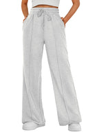 Automet Women's Wide-Leg Sweatpants Baggy Fall Lounge Sweat - Size Medium
