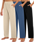 Huukeay 3 Pack Women's Lounge Pants Cozy Sweatpants Small Black Denim