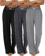 Neer 3 Pack Women's Cotton Lounge High-Waisted Pants - Size X-Large