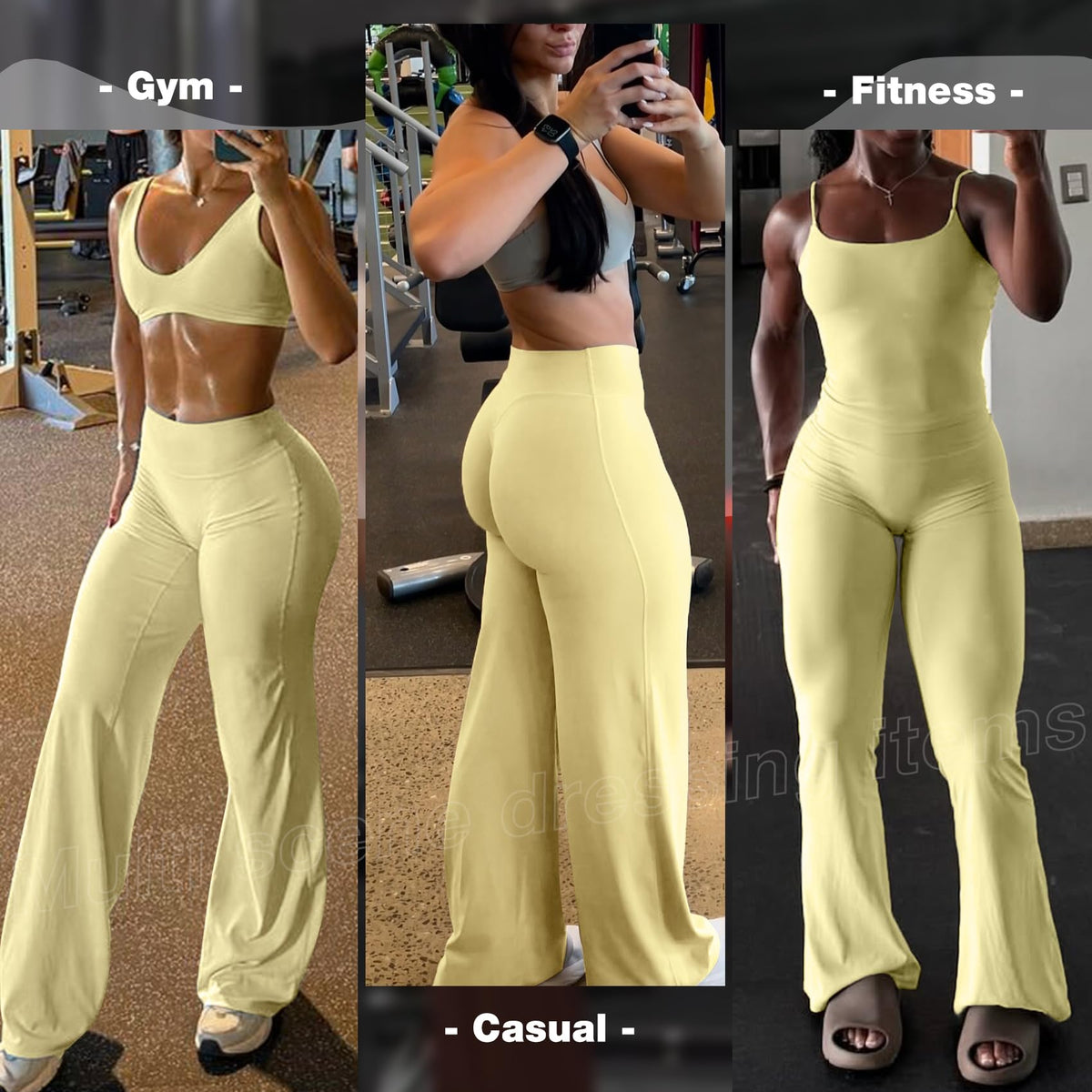Jgs1996 Wide-Leg Yoga Pants Bottoms Straight-Leggings For - Style 8