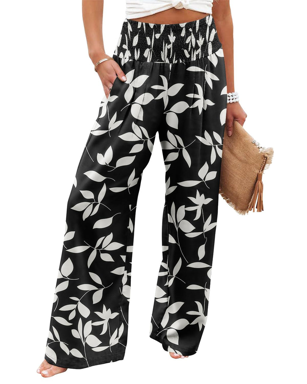 Angerella High-Waisted Palazzo Pants For Women Comfy Flowy Women's