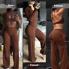 Jgs1996 Wide-Leg Yoga Pants Bottoms Straight-Leggings For - Style 101