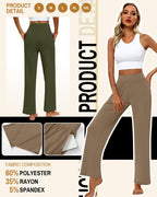 Huukeay 3 Pack Women's Lounge Pants Cozy Sweatpants Large Black Army