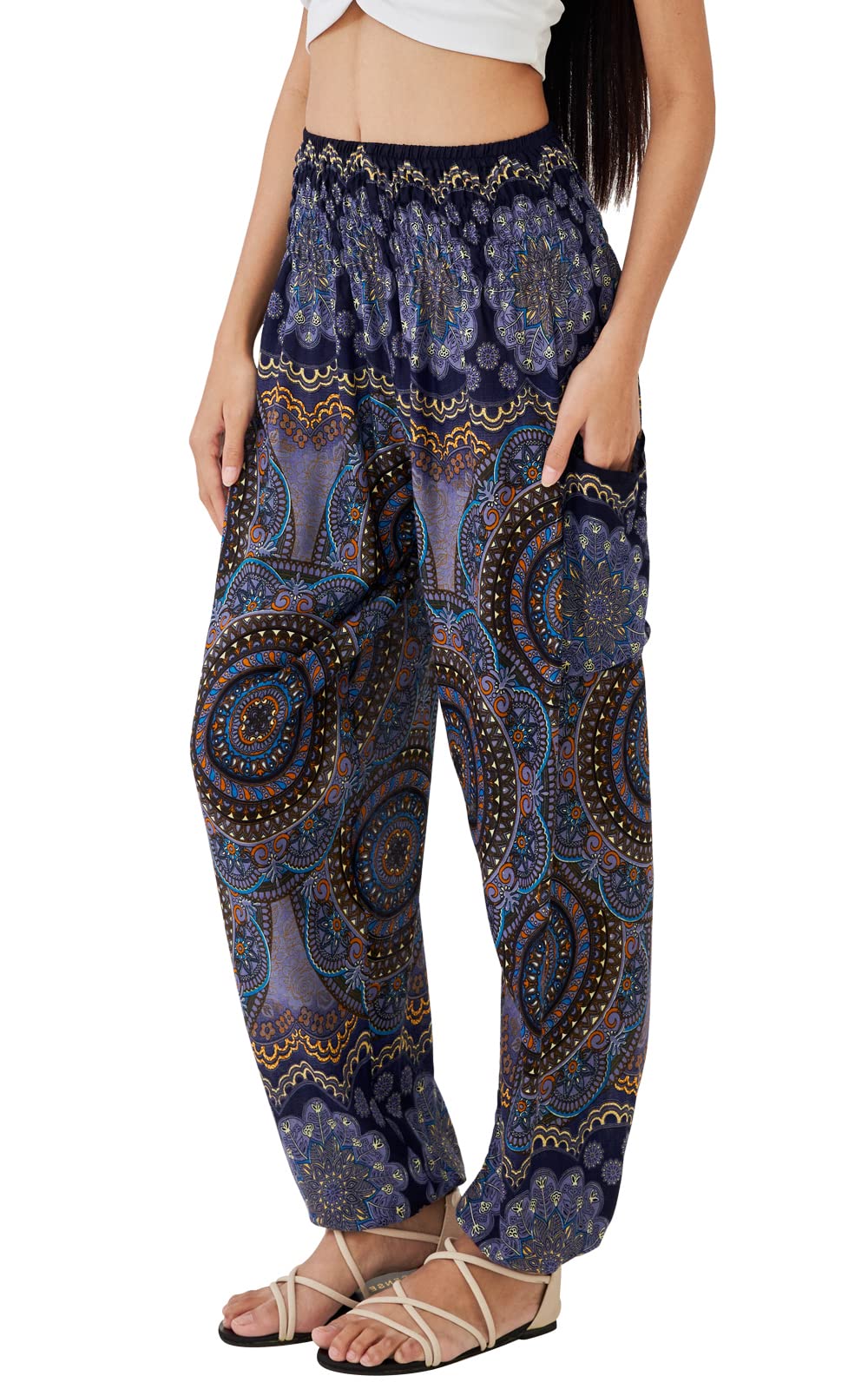 Joob Boho Pants For Women Hippie Harem Women's Yoga – Comfy - Midnight