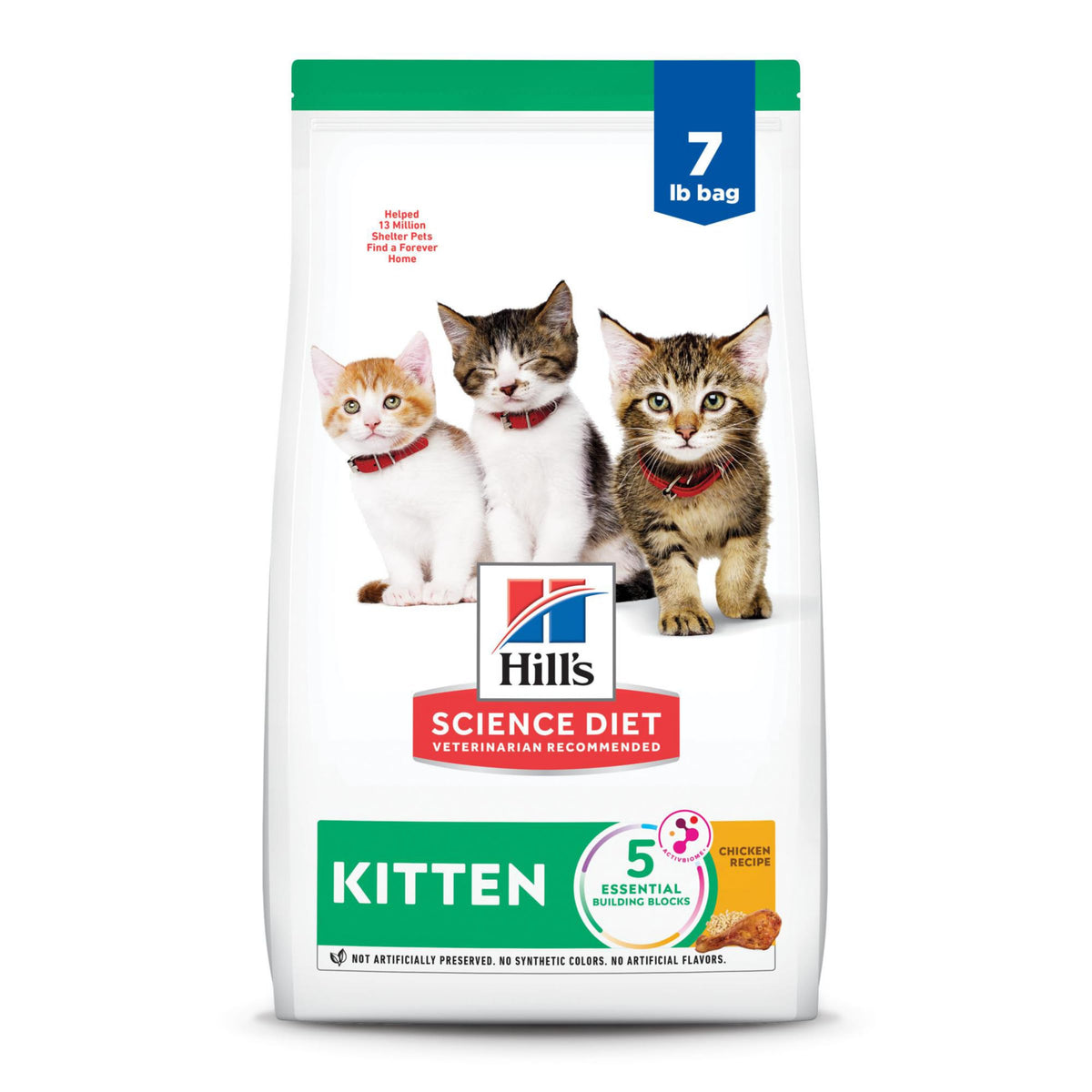 Hill's Science Diet Kitten Dry Cat Food, Chicken, 7 lb. Bag