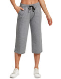 Specialmagic Women's Capri Pants Cotton Sweatpants Heather Grey 4xl