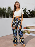 Qianxizhan Women's Harem Pants High-Waist Yoga Boho - Style 53